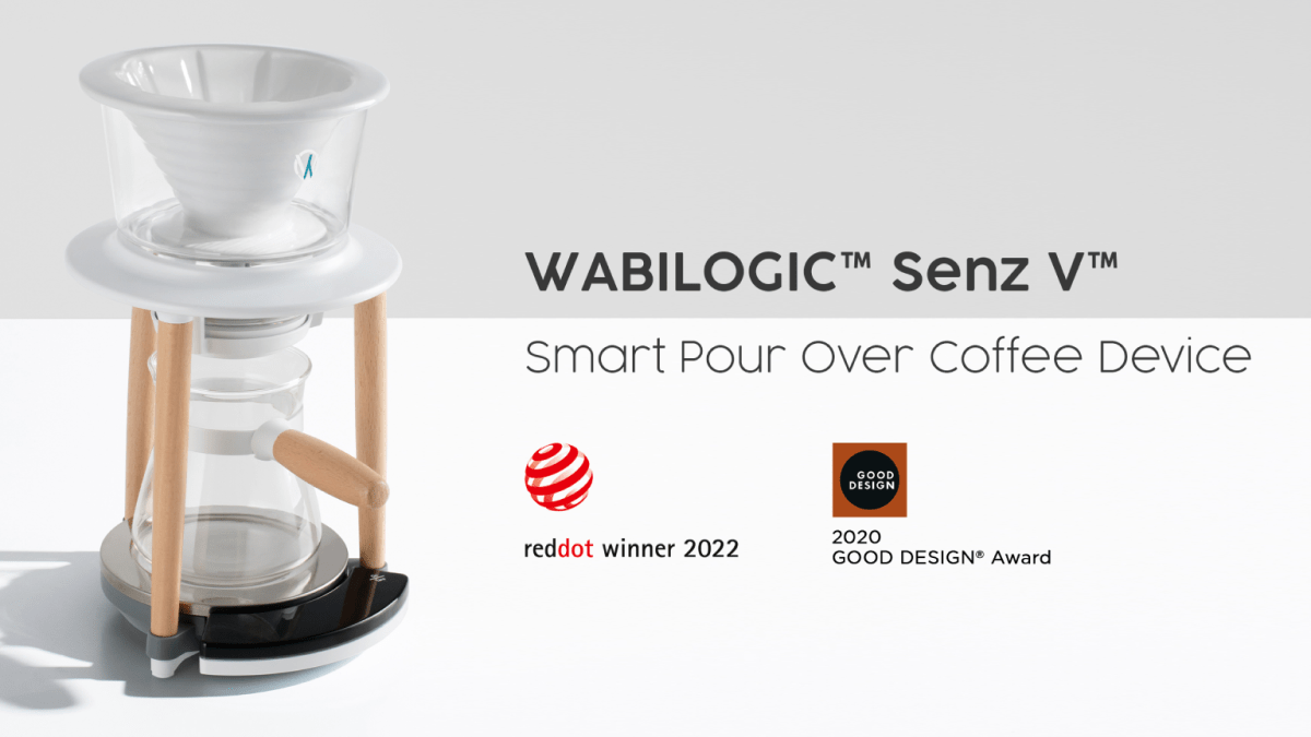 WABILOGIC JAPAN Senz V スマート ハンドドリップ コーヒー デバイス 今日からあなたもホームバリスタに Smart Pour Over Coffee Device Red Dot Design レッドドット デザイン賞 Good Design グッドデザイン賞 受賞